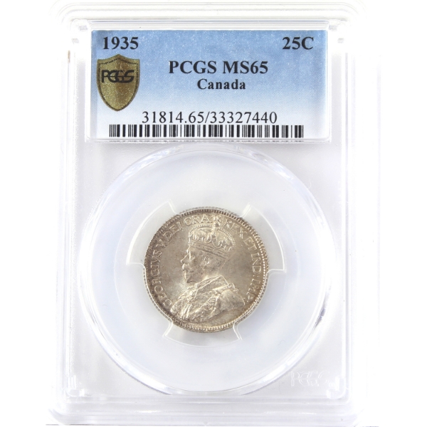 25-cent 1935 PCGS MS65