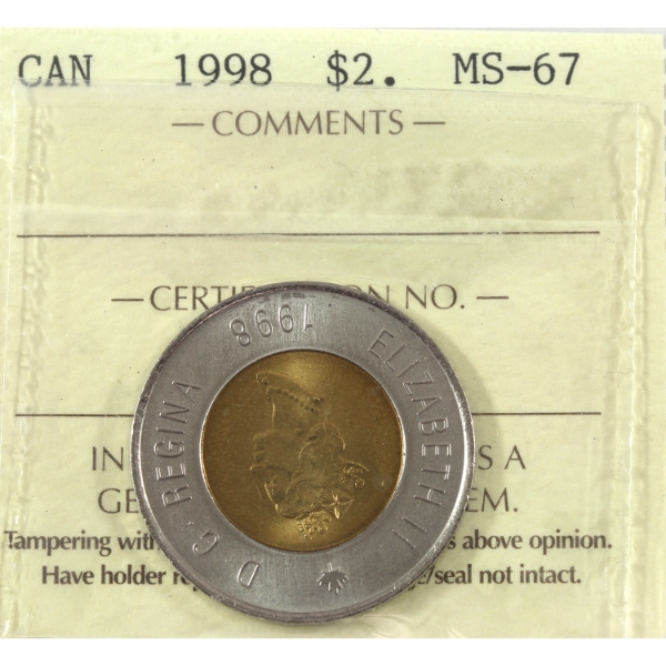 $2 1998 ICCS MS67
