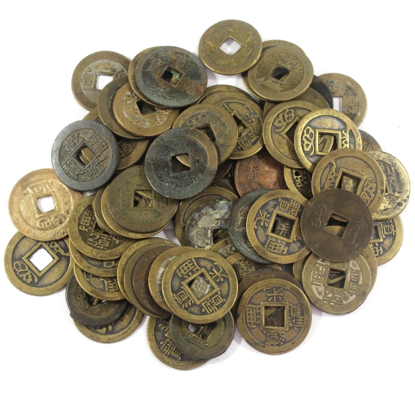 70x Bulk Lot of Chinese Cash Coins. 70pcs.