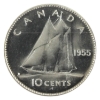 Image 2 : 10-cent 1955 ICCS PL67 Cameo