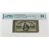 Image 1 : DC-1b-i 1870 25-cent Shinplaster Small B PMG Choice F15 Dickinson-Harington