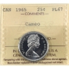 Image 1 : 25-cent 1965 ICCS PL67 Cameo