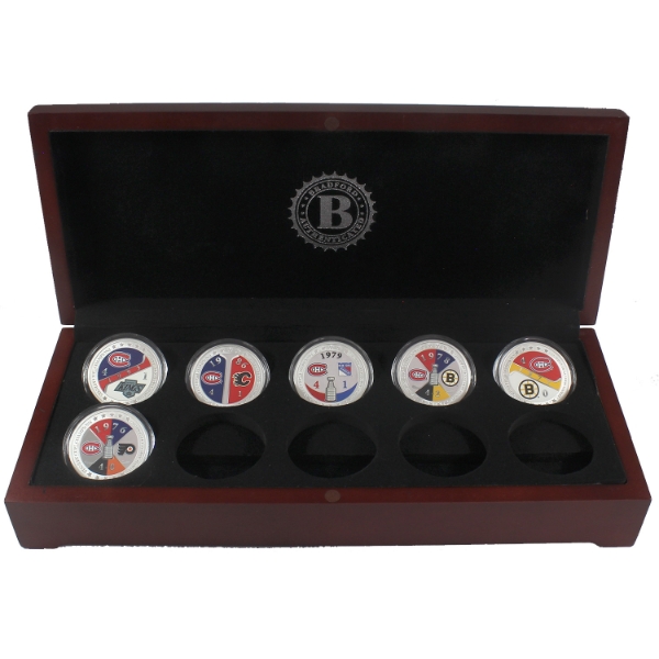 Montreal Canadiens Championship Proof Coin Collection in Deluxe Case. 6pcs