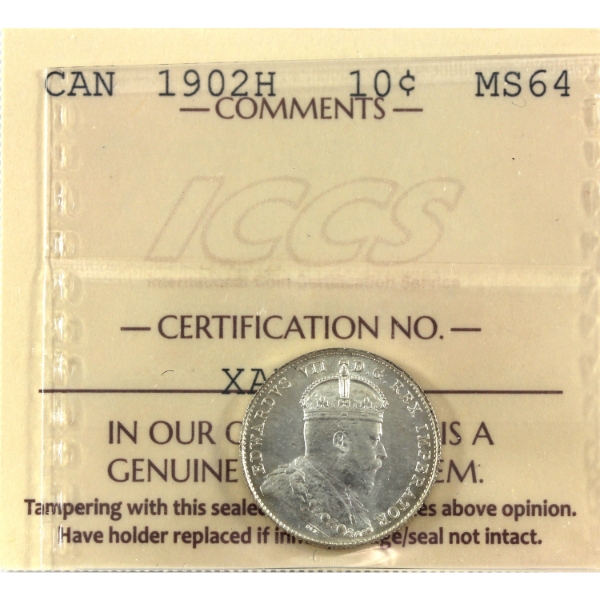 10-cent 1902 ICCS MS64
