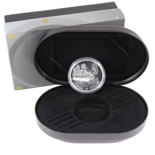 2002 $20 Transportation Ship - William Lawrence Sterling Silver Coin