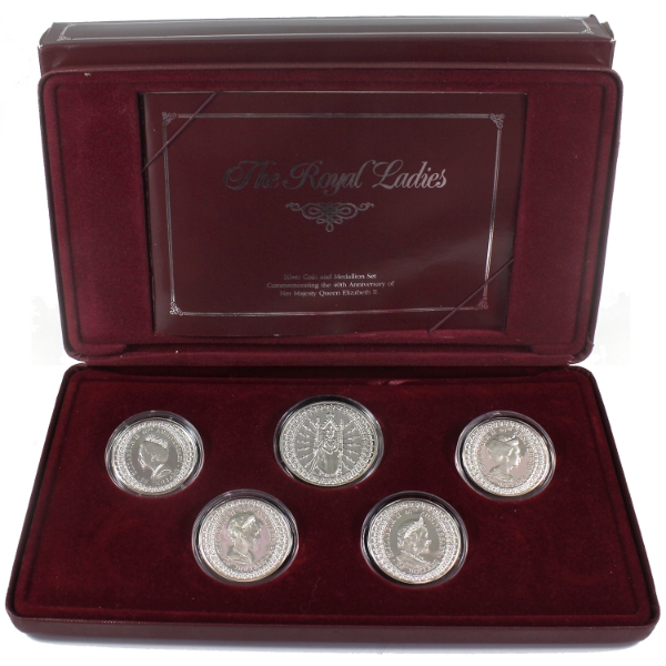 Australia Silver 1992 The Royal Ladies 5-coin Sterling Silver Set