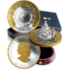 Image 1 : 2020 $50 Christmas Train Fine Silver Sculpture Coin w/ Selective Gold Plating (Tax Exempt)