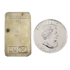 Image 2 : 2x 1oz Scotiabank JM Bar & 2005 Coloured Bigleaf Maple Round Fine Silver. 2pcs. (Tax Exempt)
