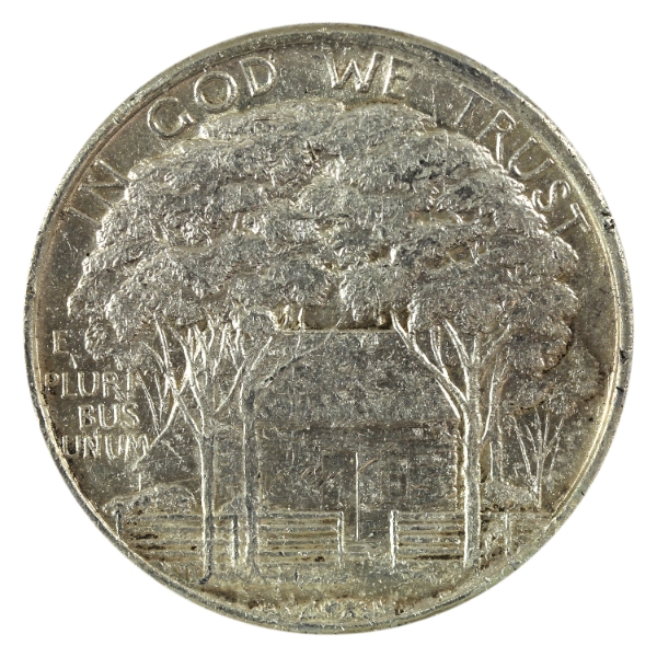 USA Silver 1922 Grant Memorial Half Dollar No Star EF-AU (bent)