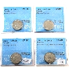 Image 2 : 5-cent No Chrome 1944 VF20, 1945 VF30, 1952 VF30 & 1954 SF EF40 CCCS Certified. 4pcs