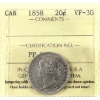 Image 1 : 20-cent 1858 Coinage ICCS VF30