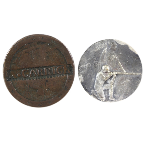 N.D. A. Carrick Overstrike Token & Shooting Medal. 2pcs.