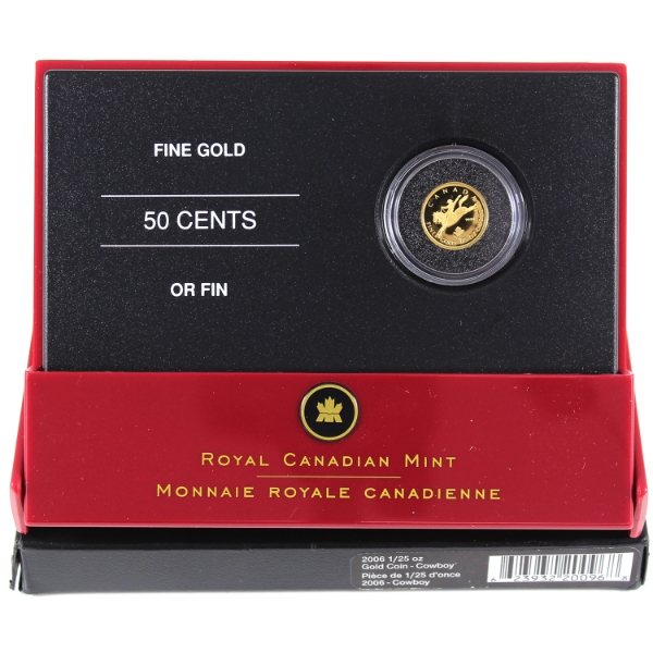 2007 50-cent Cowboy 1/25oz .9999 Fine Gold Coin (Tax Exempt)