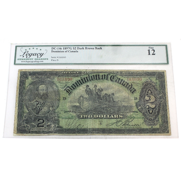 DC-14c 1897 $2 Legacy F12 Various-Boville, Series G SN:161090