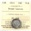 Image 1 : 10-cent 1913 Broad Leaves ICCS G6