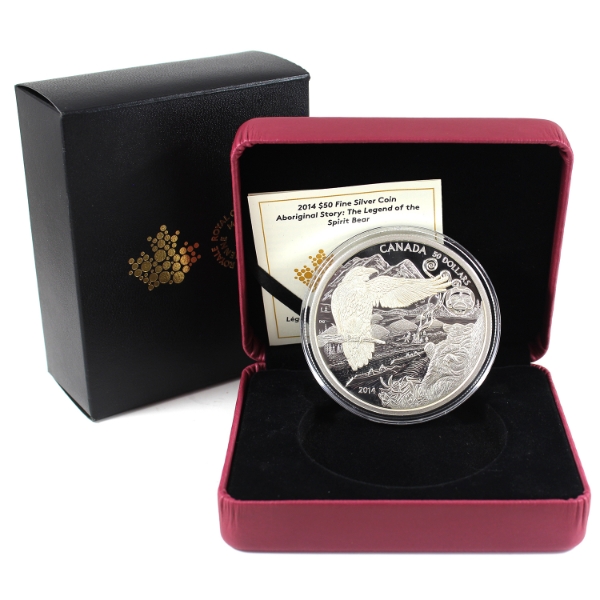 2014 $50 Aboriginal Story: Legend of the Spirit Bear Fine Silver Coin (Tax Exempt)