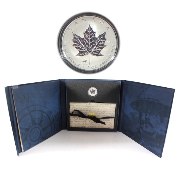 1998 $5 RCMP 125th Anni. SML /w RCMP Privy 1oz .9999 Fine SML & Stamp Set (Tax Exempt)