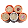 Image 1 : 25-cent 2004-2017 Special Wrapped & Original Rolls of 40pcs. 5 Rolls.