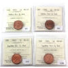 Image 1 : 1-cent 1965 SmBds Blt 5, SmBds Ptd 5, LgeBds Blt 5 & LgeBds Ptd 5 ICCS MS65 Red. 4pcs. 