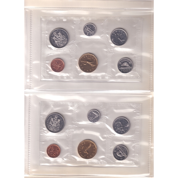 1990-1999 Proof Year Sets in Uni-Safe Binder