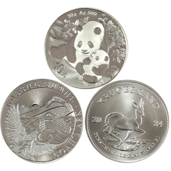 2oz & 30g Lot Total! World 2024 .999 Fine Silver Rounds. 3pcs. (Tax Exempt)