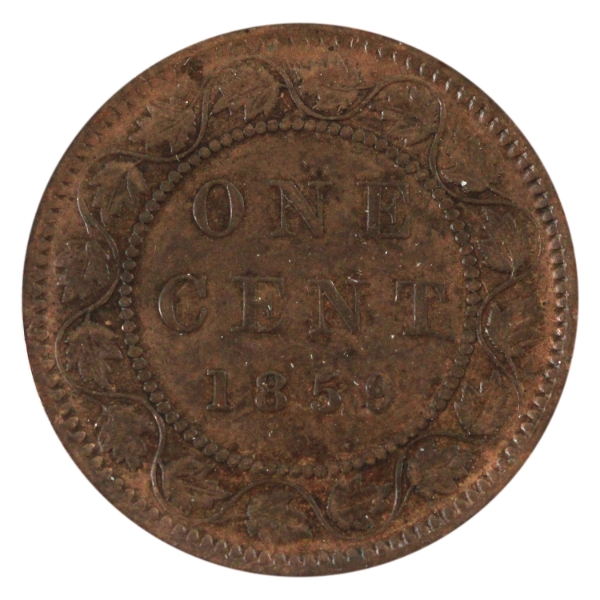 1-cent 1859 DP N9 #2 VF