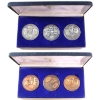 Image 1 : Wellings Mint Apollo Missions 11-13 3-Medal Sets. 2pcs.