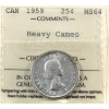 25-cent 1959 ICCS MS64 Heavy Cameo