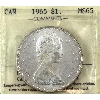 Silver $1 1965 Type 5 (MB P5) ICCS MS65