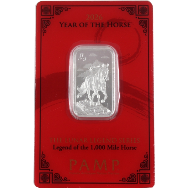 10g PAMP 2026 Lunar Legend Series- Legend of the 1000 Mile Horse .999 Fine Silver in Card