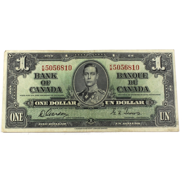 BC-21c 1937 $1 EF Gordon-Towers SN: K/M5056810