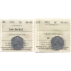 Image 1 : 5-cent 1951 Low Relief & 1952 ICCS MS65. 2pcs