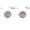 Image 1 : 5-cent 1938 and 1939 AU-UNC (nicks/marks). 2pcs.