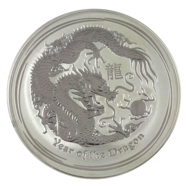 10oz Australia 2012 $10 Year of the Dragon .999 Fine Silver Round (Tax Exempt)