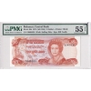 Image 1 : Bahamas 1974 (ND 1984) Pick#45b $5 Note Central Bank PMG AU55 EPQ Printer TDLR, JH Smith SN: G065335