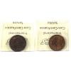 Image 2 : 1-cent 1908 Red, & 1915 Lustrous Red & Brown ICCS MS63. 2pcs.
