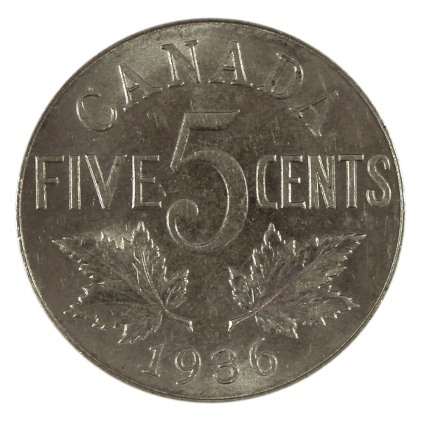 5-cent 1936 Choice BU