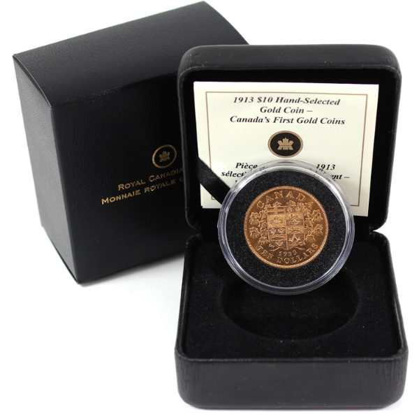 1913 Gold $10 Hand-Selected Gold Coin - Canada's First Gold Coins in RCM Packaging