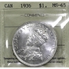 Silver $1 1936 ICCS MS65