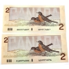 Image 1 : BC-55a 1986 $2 Consecutive AU Crow-Bouey SN: AUH9776596-"97. 2pcs.