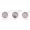 Image 1 : ERRORS 50-cent 1945 with Various Cracks. 3pcs