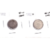Image 1 : 10-cent 1902 & 1902 H VG-F (Scratched/Bent). 2pcs