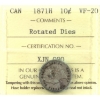 Image 1 : 10-cent 1871H Rotated Dies ICCS VF20