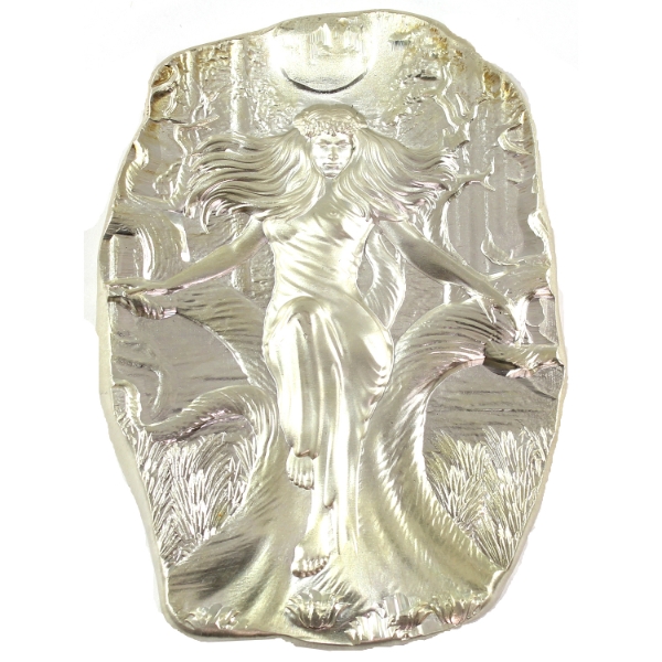 10oz Argentia Precious Metals Art-Goddess Mara .9999 Silver Bar (Tax Exempt)