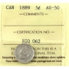 Image 1 : 5-cent 1889 ICCS AU50 