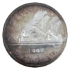 Image 2 : Silver $1 1947 Maple Leaf, Dbl HP ICCS MS64 