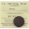 Image 1 : Great Britain 1886 Farthing ICCS MS60 Brown