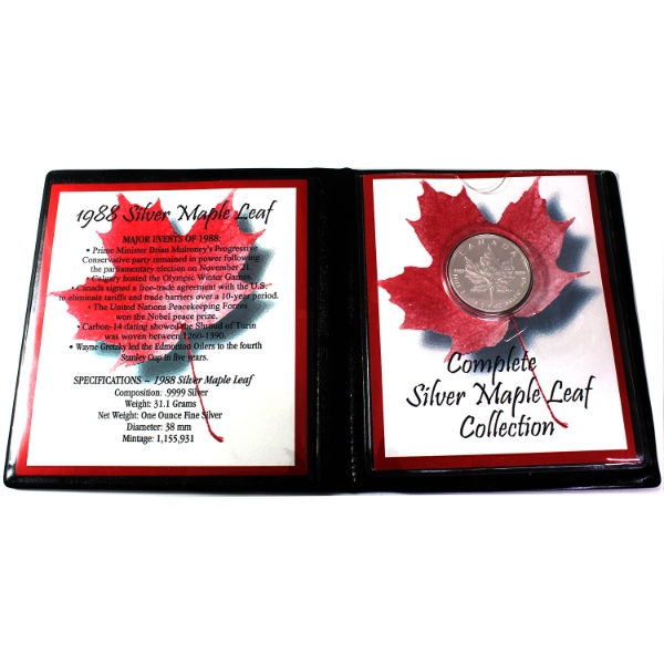1988 $5 SML 1oz .9999 Fine Silver in First Commemorative Mint Holder (Tax Exempt)