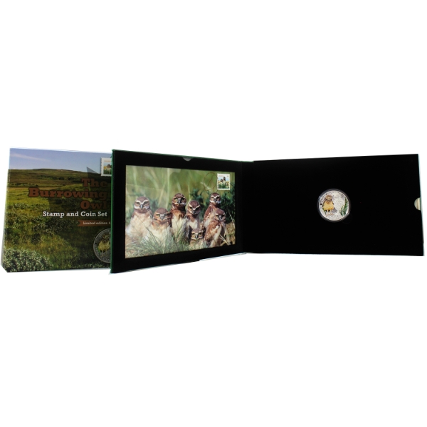 2015 $20 Baby Animals: Burrowing Owl Coin and Stamp Set (Tax Exempt)