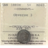 Image 1 : 5-cent 1880H Obv 3 ICCS MS65